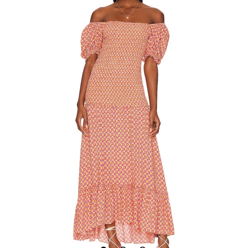 NWT L*SPACE Simone Maxi Dress in Summatime Check Sz M
